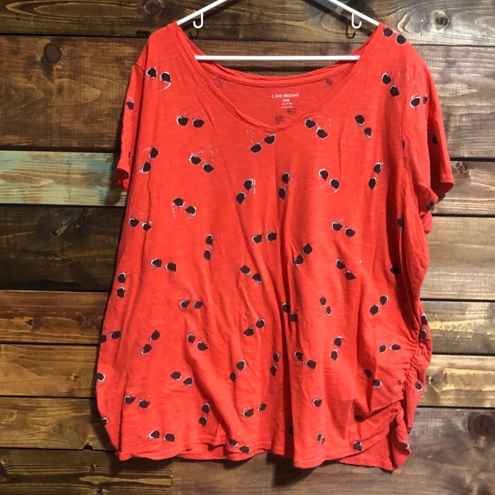 Lane Bryant Ruched Sunglasses Tee - Picture 1 of 5